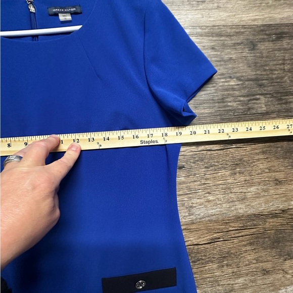 Tommy Hilfiger Blue Sheath Mini Dress Crew Neck Short Sleeve - Picture 8 of 8